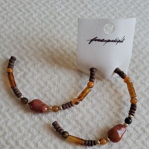 Free People Flynn Wood Open Hoop Earrings